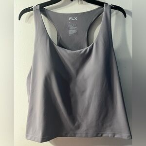 FLX Women's Crop Top - mauve sand - built in bra